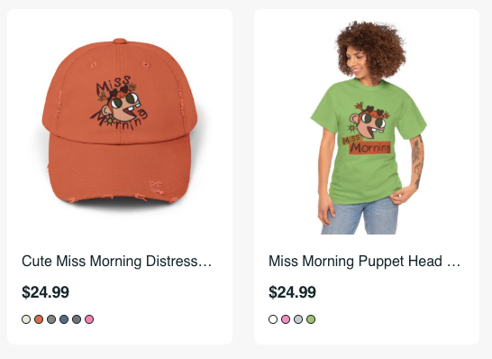 Miss Morning Pop Up Shop